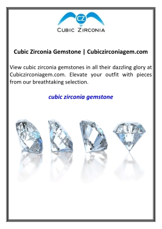 Cubic Zirconia Gemstone Cubiczirconiagem.com