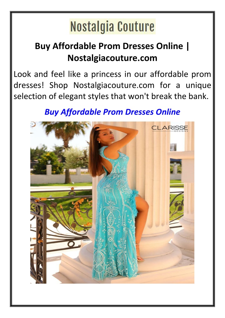 buy affordable prom dresses online