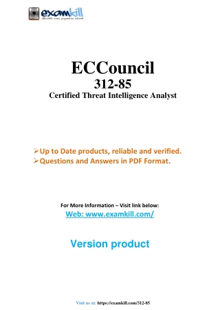 eccouncil 312 85 certified threat intelligence