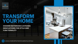 Bathroom & Kitchen Renovations Glenelg--Creative Home Renovations