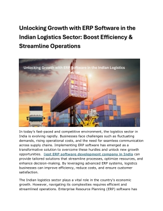 unlocking growth with erp software in the indian
