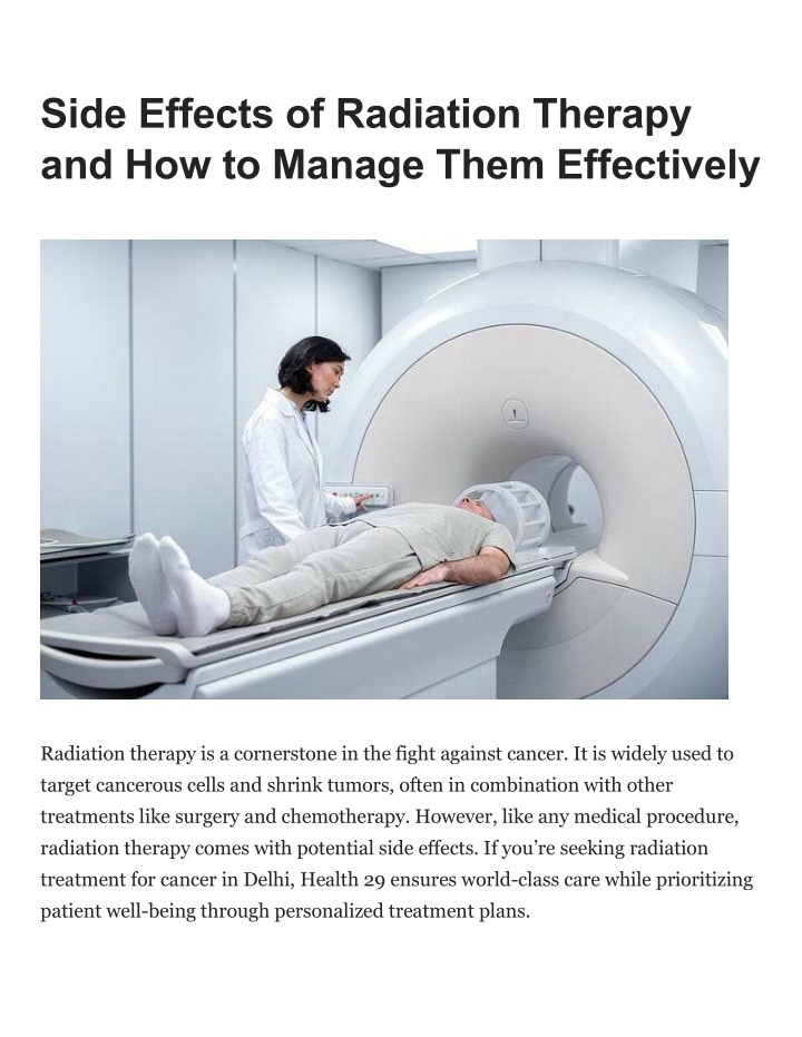 side effects of radiation therapy