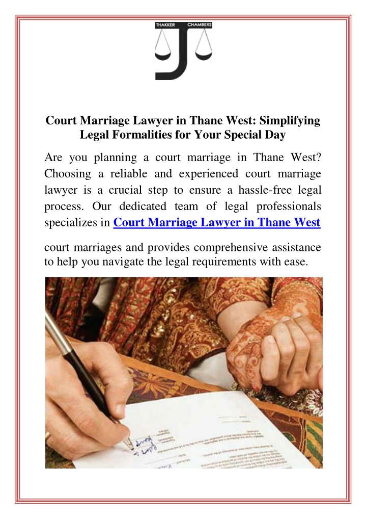 court marriage lawyer in thane west simplifying