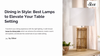 dining in style best lamps to elevate your table