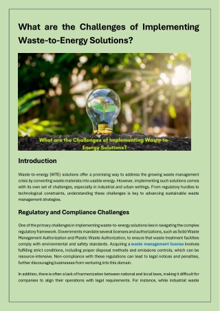 what are the challenges of implementing waste