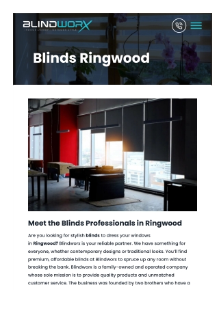 Blinds Bayswater
