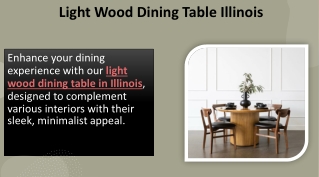 Light Wood Dining Table Illinois