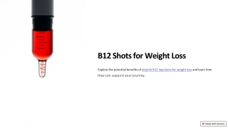 How B12 Shots Can Help You Lose Weight Faster