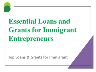 essential loans and grants for immigrant entrepreneurs