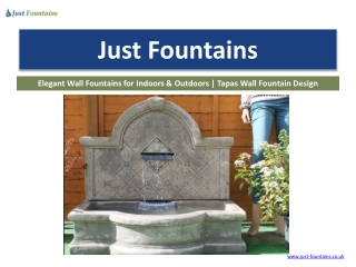 Elegant Wall Fountains for Indoors & Outdoors | Tapas Wall Fountain Design