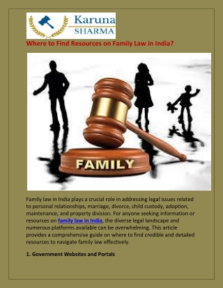 Where to Find Resources on Family Law in India