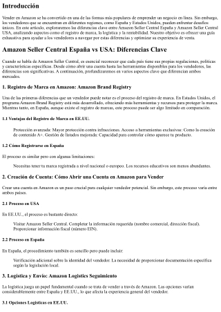 Amazon Seller Central España vs USA: Diferencias Clave