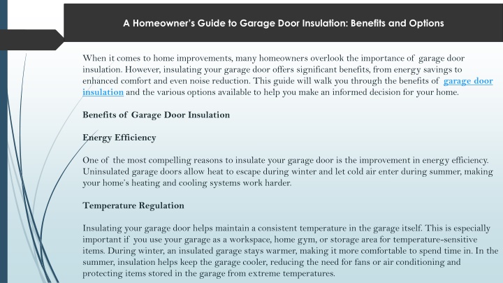 a homeowner s guide to garage door insulation