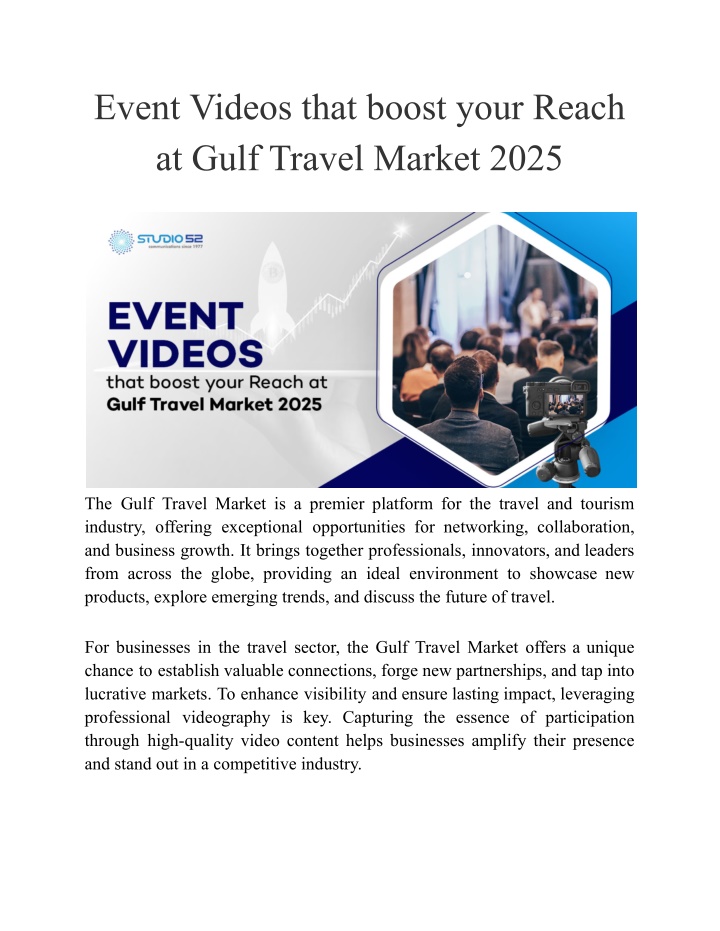 event videos that boost your reach at gulf travel