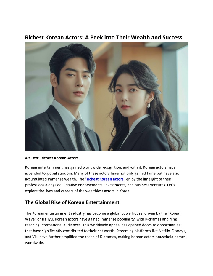 richest korean actors a peek into their wealth