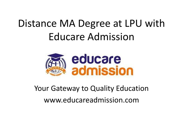 distance ma degree at lpu with educare admission