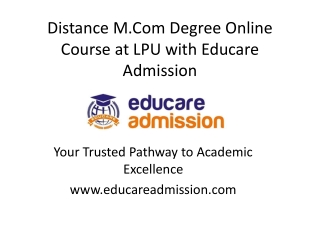 M.Com Online Degree Course – Flexible & Accredited Program