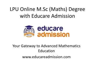 LPU Online M.Sc. (Maths) Degree – Flexible & Accredited Program