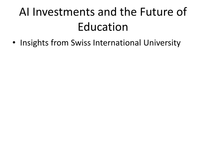 ai investments and the future of education