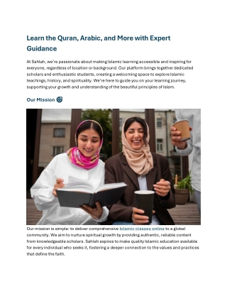 Transform Your Learning Experience with Sahlah Online Academy