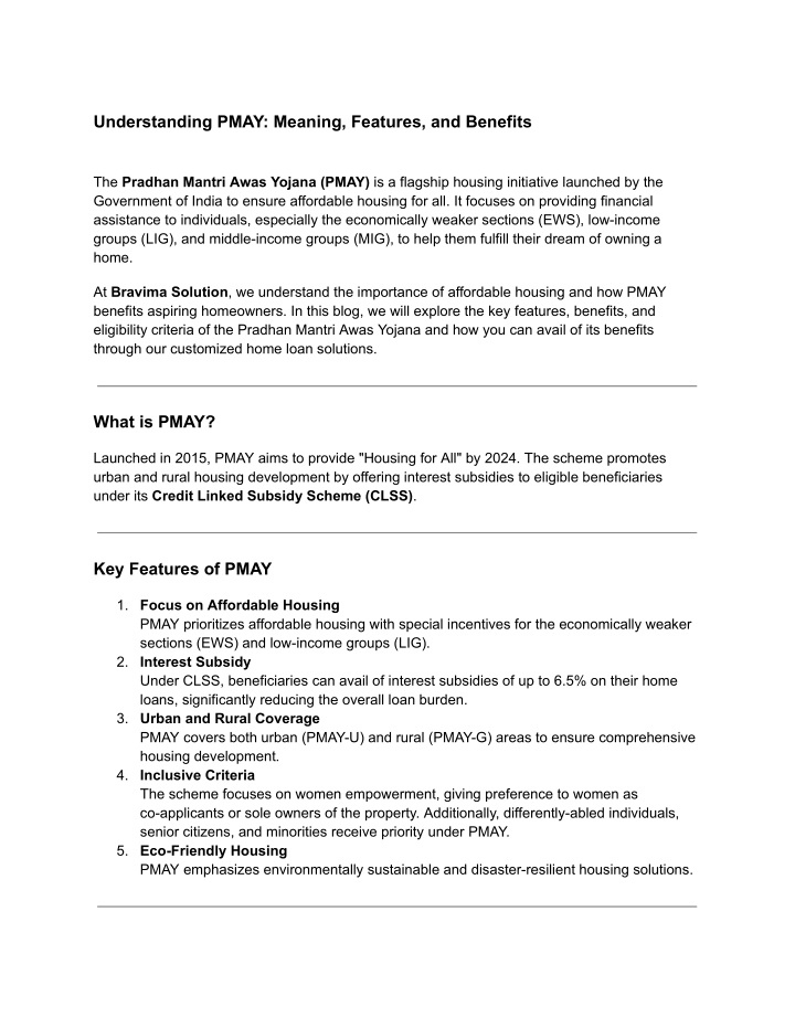 understanding pmay meaning features and benefits