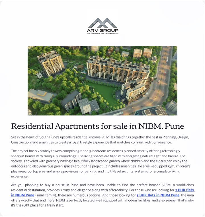 residential apartments for sale in nibm pune