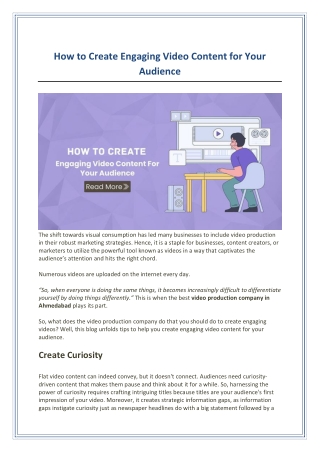 how to create engaging video content for your