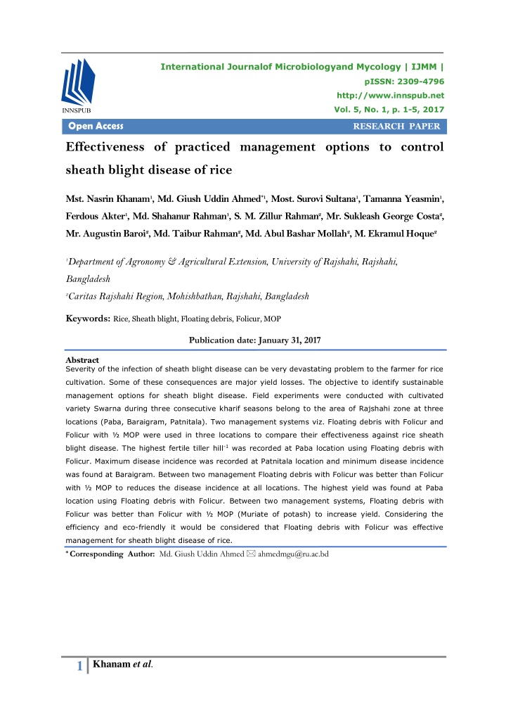 international journalof microbiologyand mycology