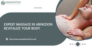 Expert Massage in Abingdon Revitalize Your Body