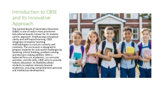 Innovative Learning with CBSE - Fostering Holistic Growth and Academic Excellence