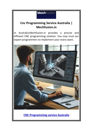 cnc programming service australia mechfusion in