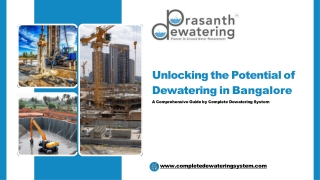 Expert Dewatering Contractors in Bangalore – Complete Dewatering