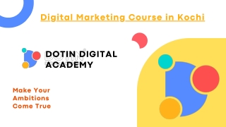Digital Marketing Course in Kochi Dotin Digital Academy