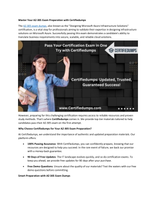 master your az 305 exam preparation with