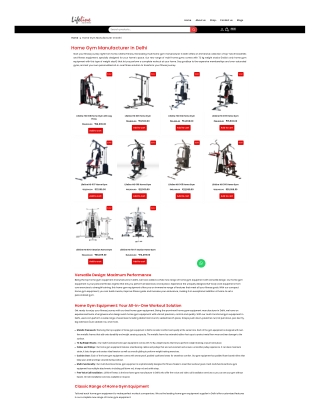 Home gym manufacturer in Delhi