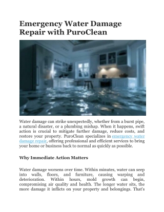 PuroClean - Emergency Water Damage Repair Near You