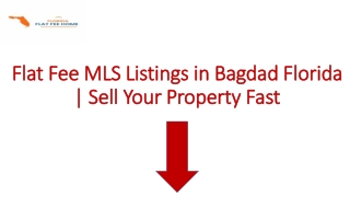 flat fee mls listings in bagdad florida flat