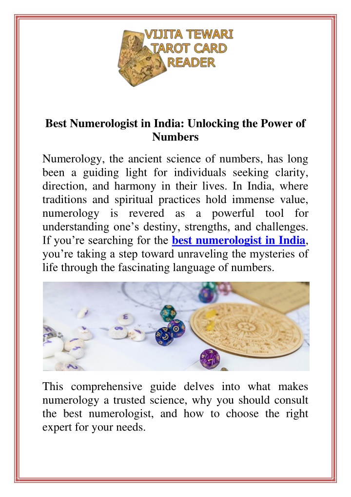 best numerologist in india unlocking the power