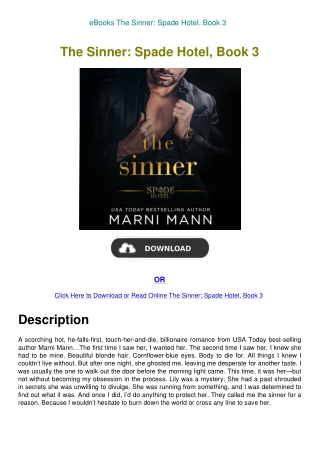 eBooks The Sinner Spade Hotel  Book 3