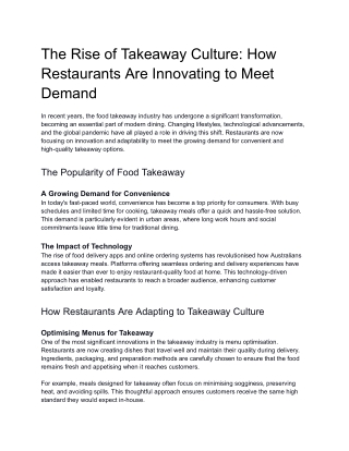 The Rise of Takeaway Culture_ How Restaurants Are Innovating to Meet Demand