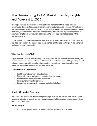 the growing crypto api market trends insights