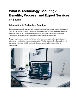 What is Technology Scouting? Benefits, Process, and Expert Services | IIP Search