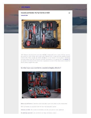 Krishan Brothers: Your Reliable Partner for High-Quality Tool Kits