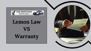 Lemon Law VS Warranty