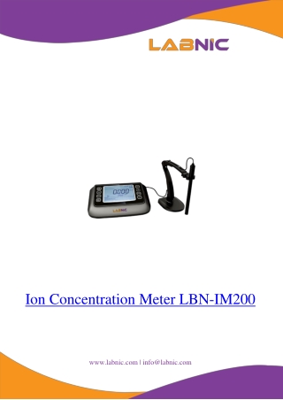 Ion Concentration Meter LBN-IM200