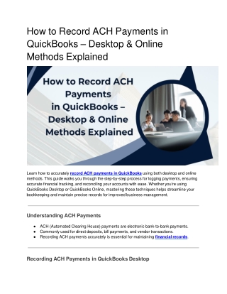 how to record ach payments in quickbooks desktop online methods explained