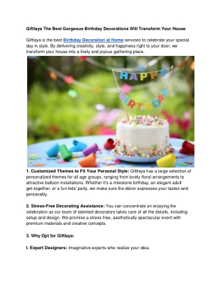 Giftlaya The Best Gorgeous Birthday Decorations Will Transform Your House