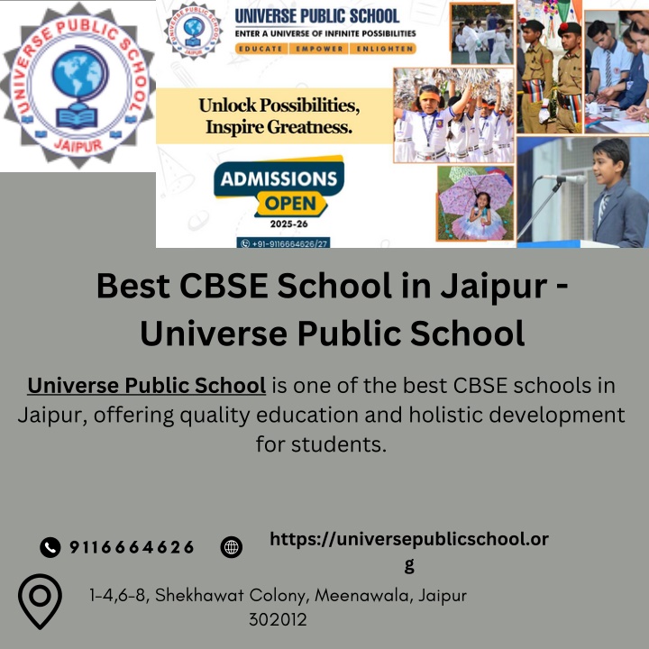 best cbse school in jaipur universe public school