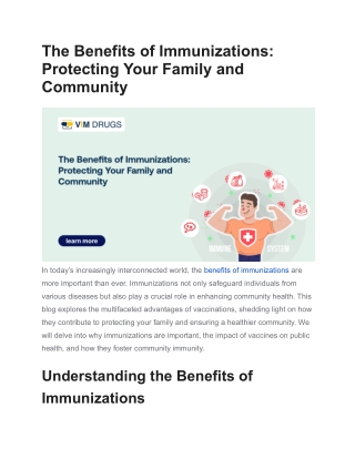 The Benefits of Immunizations_ Protecting Your Family and Community