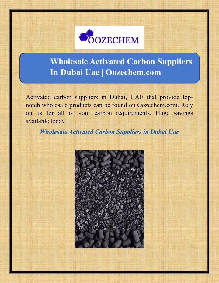 activated carbon suppliers in dubai uae that